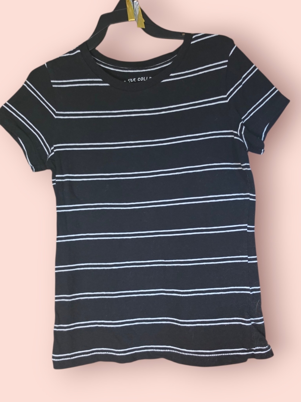 ^ Aero OG Tee 90s Slim Kate Black & White Stripe Short Sleeve Tee